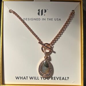 BP Rose Gold Teardrop Necklace